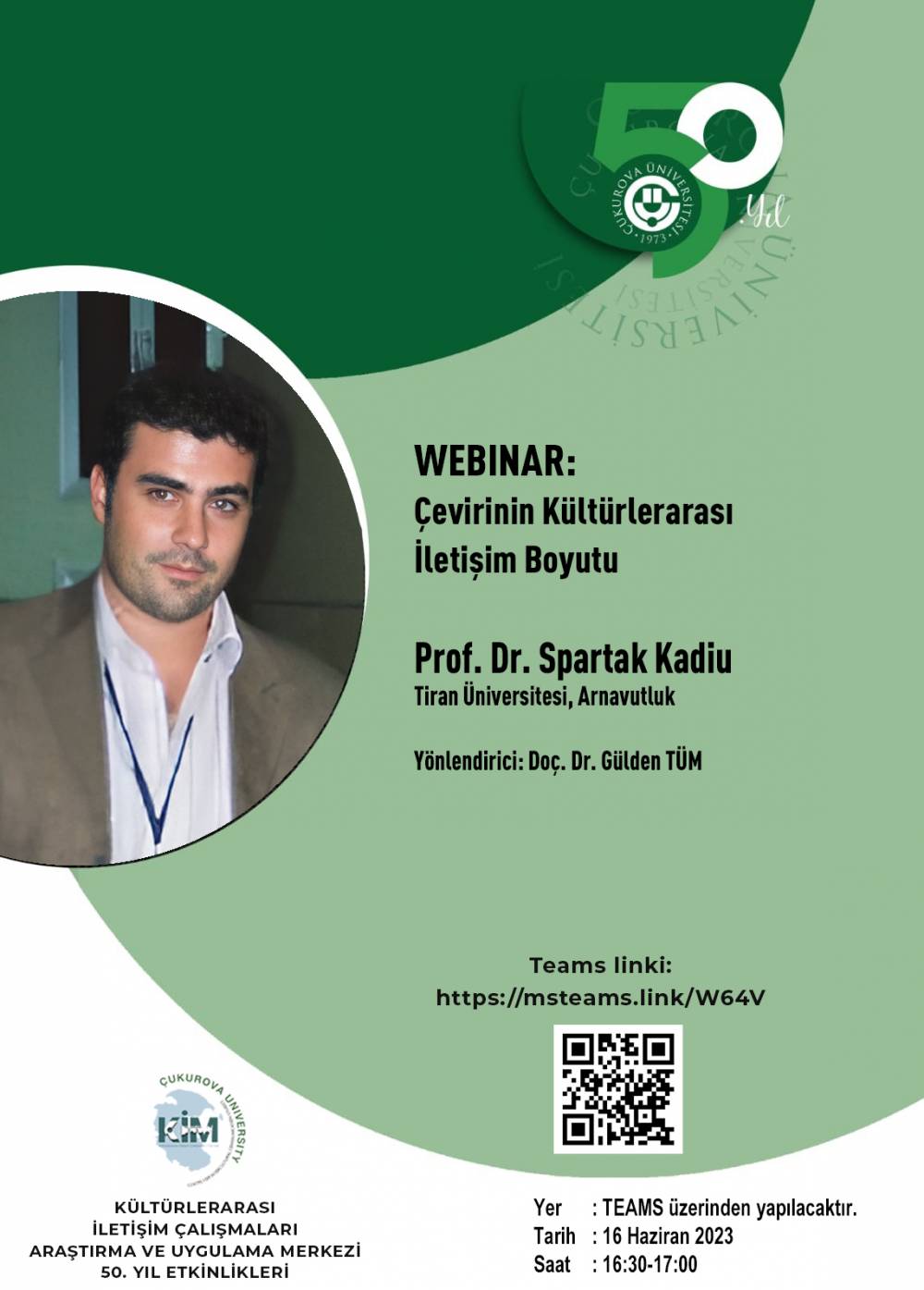 KİM Webinar: Doç. Dr. Spartak Kadiu - Çevirinin Kültürlerarası İletişim Boyutu