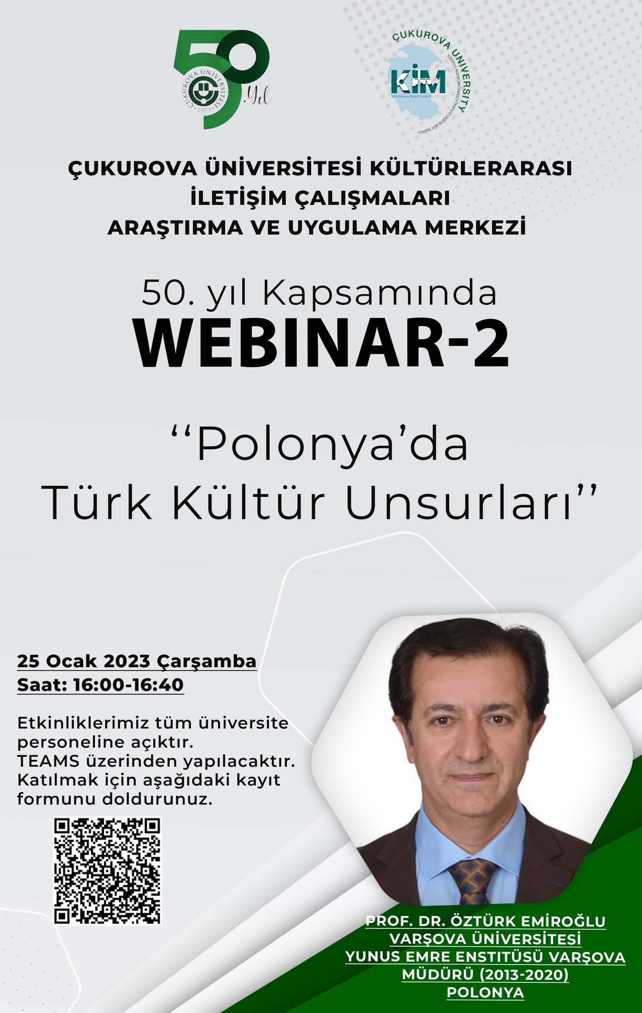 KİM Webinar: Prof. Dr. Öztürk Emiroğlu - "Polonya'da Türk Kültür Unsurları"